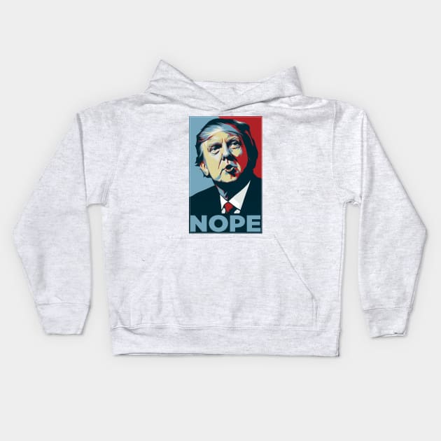 Nope - Trump 2024 Kids Hoodie by INLE Designs